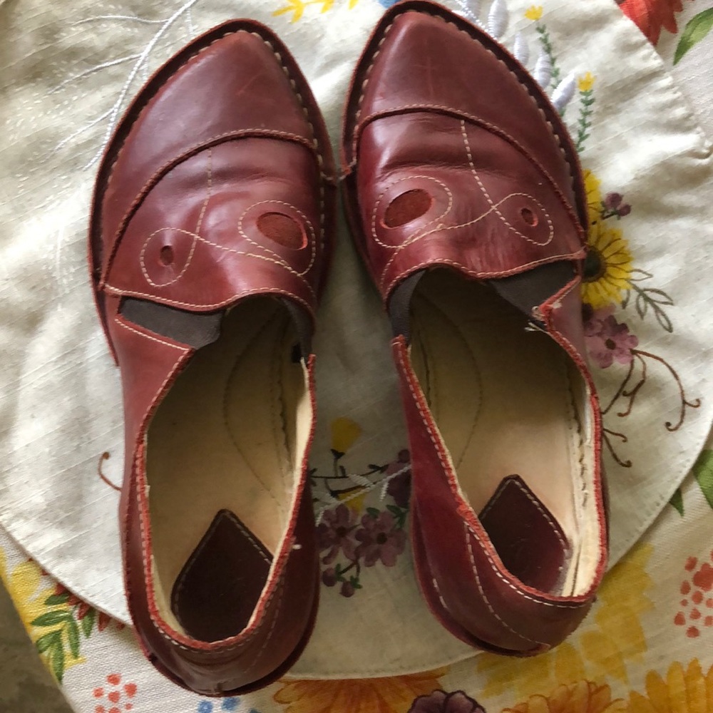Red Leather Tamani Sergio Shoes